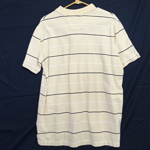 Nautica Golf Apparel Polo Shirt Mens size L Yellow Striped - Picture 3 of 4